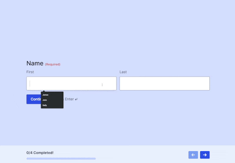 Conversational Form Example